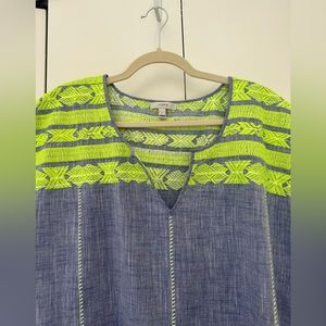 J crew chambray embroidered cover up